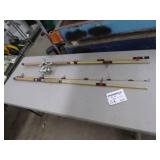 Lot of (2) Berkley Glowstik Fishing Rods  - Silverado Reel (on one rod only)