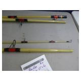 Lot of (2) Berkley Glowstik Fishing Rods  - Silverado Reel (on one rod only)