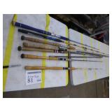 Lot of (8) Large Fishing Rods