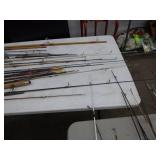 Lot of (50+) Fishing Rods (for repair)