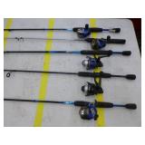 Lot of (5) Fishing Rods with Reels