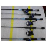 Lot of (5) Fishing Rods with Reels