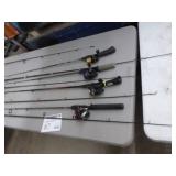 Lot of (10) Fishing Rods with Reels