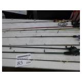 Lot of (10) Fishing Rods with Reels
