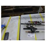 Lot of (10) Fishing Rods with Reels