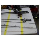 Lot of (10) Fishing Rods with Reels