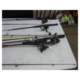 Lot of (10) Fishing Rods with Reels