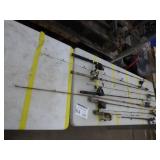 Lot of (10) Fishing Rods with Reels