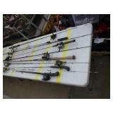 Lot of (10) Fishing Rods with Reels