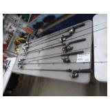 Lot of (10) Fishing Rods with Reels