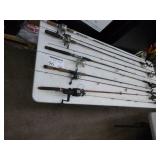 Lot of (10) Fishing Rods with Reels
