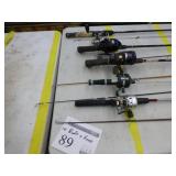 Lot of (10) Fishing Rods with Reels