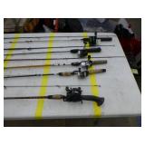 Lot of (10) Fishing Rods with Reels