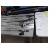 Lot of (10) Fishing Rods with Reels