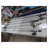 Lot of (10) Fishing Rods with Reels