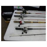 Lot of (10) Fishing Rods with Reels