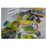 Lot of Assorted Baits  - Cleaning Board, Fish Bag
