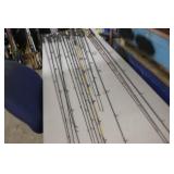 Lot of (20) Fishing Rods  - Open Face (x10), Bait Caster (x10)