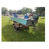 Aluminum 3-Person Fishing Boat with a Mercury Kiekhaefer Mark 7 7.5hp Outboard Motor, Single-Axle Trailer