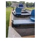 Aluminum 3-Person Fishing Boat with a Mercury Kiekhaefer Mark 7 7.5hp Outboard Motor, Single-Axle Trailer