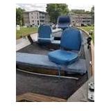 Aluminum 3-Person Fishing Boat with a Mercury Kiekhaefer Mark 7 7.5hp Outboard Motor, Single-Axle Trailer