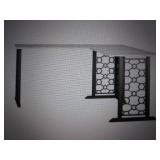 cosmo living L shaped desk with whi...