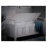 laredo storage bench in white with ...