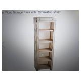 5 tier wood storage rack, with cove...