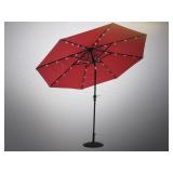 Sun Ray 9 ft scarlett umbrella with...