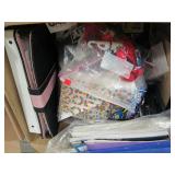 box of books and box of binders and...