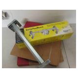 box of fan braces, bolts , pully an...