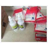 box of janitized vacum bags hand me...