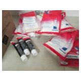 box of janitized vacum bags hand me...