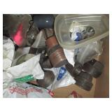 box of pipe fittings and other misc...