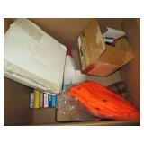 box of sand paper, a wheel, pully, ...