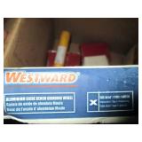 box of sand paper, a wheel, pully, ...