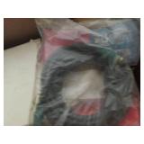 box of sand paper, a wheel, pully, ...