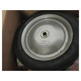 box of sand paper, a wheel, pully, ...