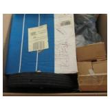 box of sand paper, a wheel, pully, ...