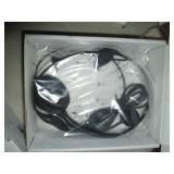 lot of call center headsets , earbu...