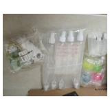 box of various diy bottles,syringes...