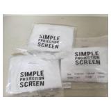 lot of 3 simole projection screens ...
