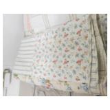 Floral print bed spread, 108 x 96...
