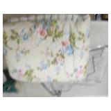 Floral print bed spread, 108 x 96...