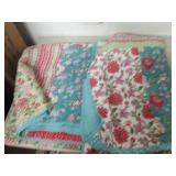 Briliant colored bed spread, king...
