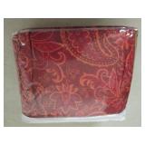 Queen set set red and orange pasley...