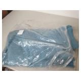 Full Queen blue knit throw blanket...