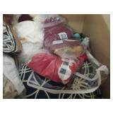 box of pillow cases, other bedding ...