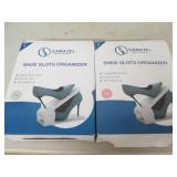 2 boxes of shoe slot organizers whi...
