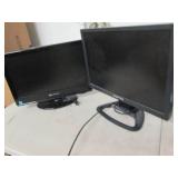 2 small 19" tvs, power on...